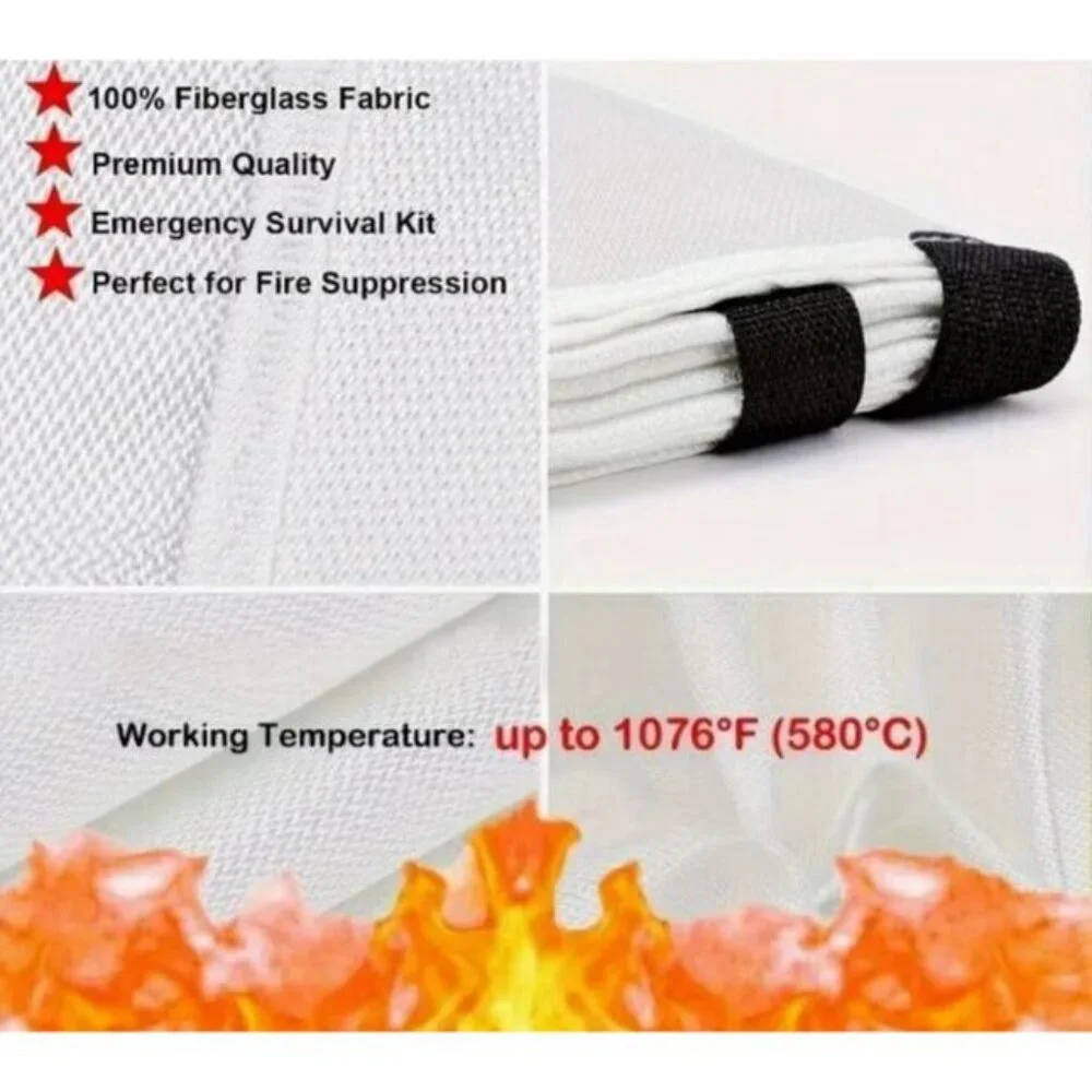 Emergency Fire Blanket 39''x39'' Reusable Ultimate Fire Defense Tool is Here